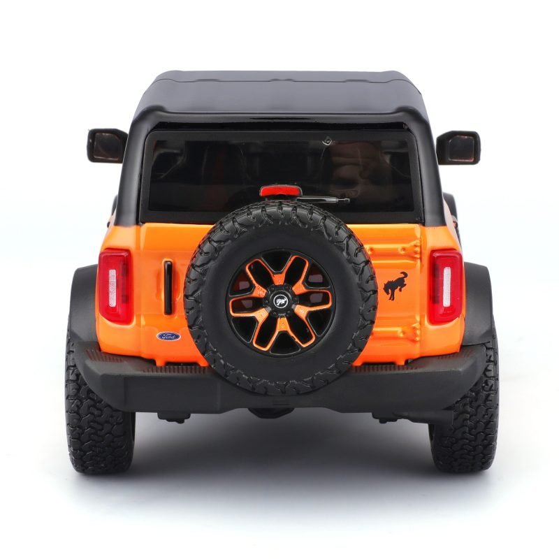 Camioneta Ford Bronco 2021 Harley Davidson a Escala 1:24 color naranja/negro - Image 4