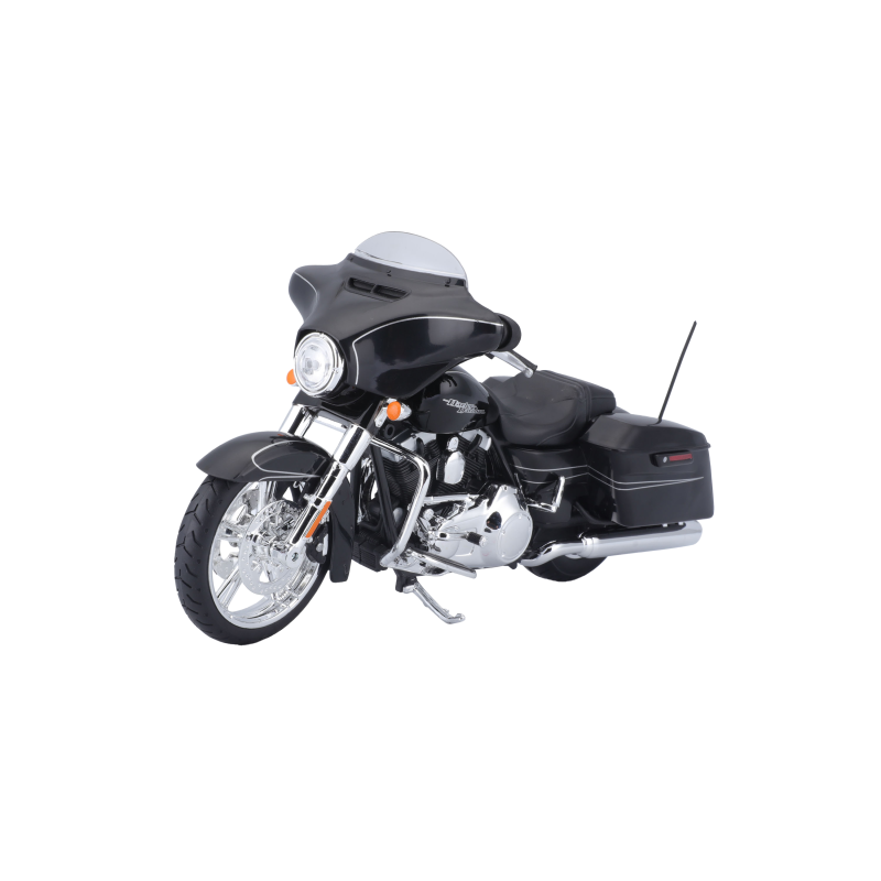 Motocicleta Harley Davidson 2015 Street Glide Special a escala 1:12 color negro