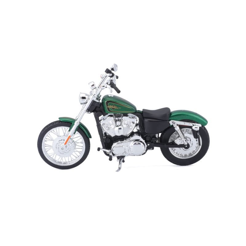 Moto Harley Davidson XL 1200V 2012 a Escala 1:12 color verde - Image 2