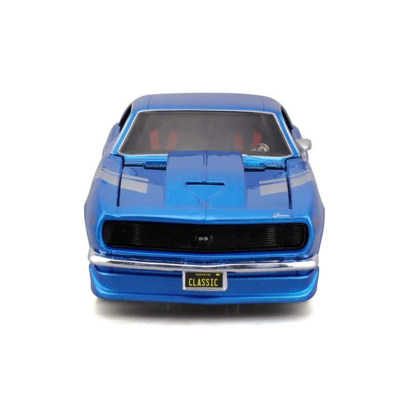Auto Muscle Chevy Camaro Z28 1968 a Escala 1:24 color azul - Image 4