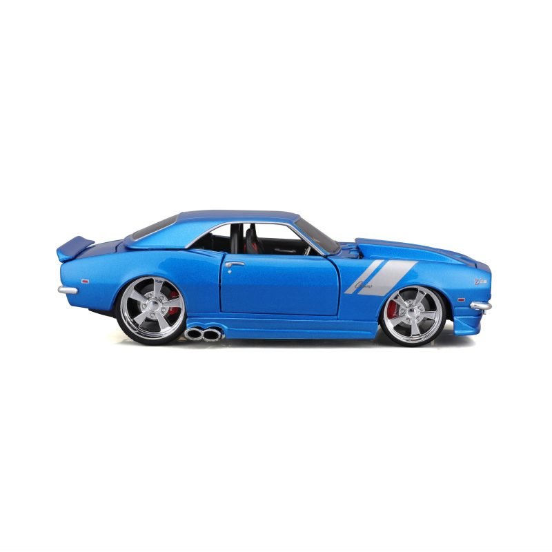 Auto Muscle Chevy Camaro Z28 1968 a Escala 1:24 color azul - Image 3