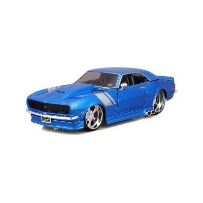 Auto Muscle Chevy Camaro Z28 1968 a Escala 1:24 color azul