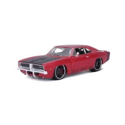 Auto Muscle Dodge Charger R/t 1969 a Escala 1:24 color rojo