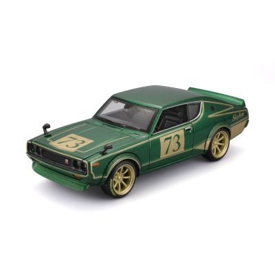 Auto Tmods Nissan Skyline 2000gt-r 1973 a Escala 1:24 color verde