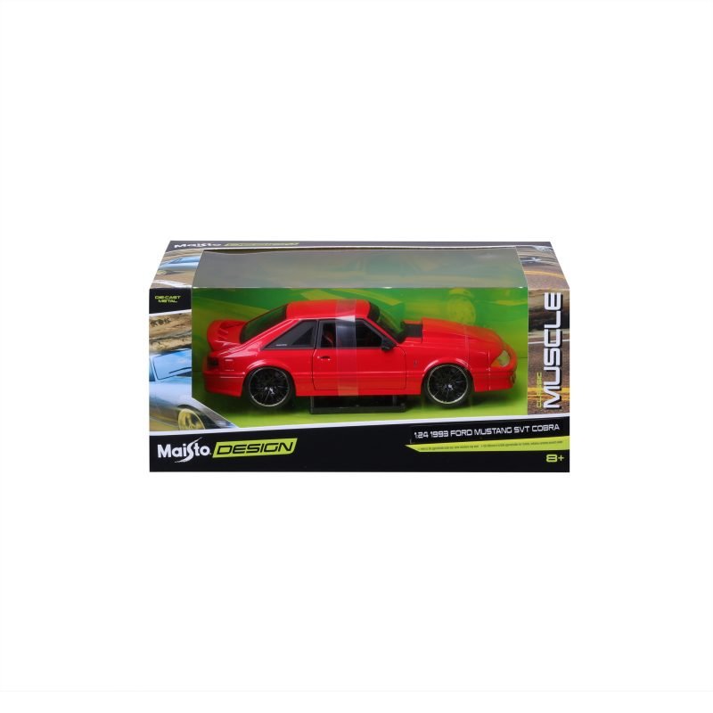 Auto Ford Mustang Svt Cobra 1993 Maisto a Escala 1:24 color rojo - Image 6