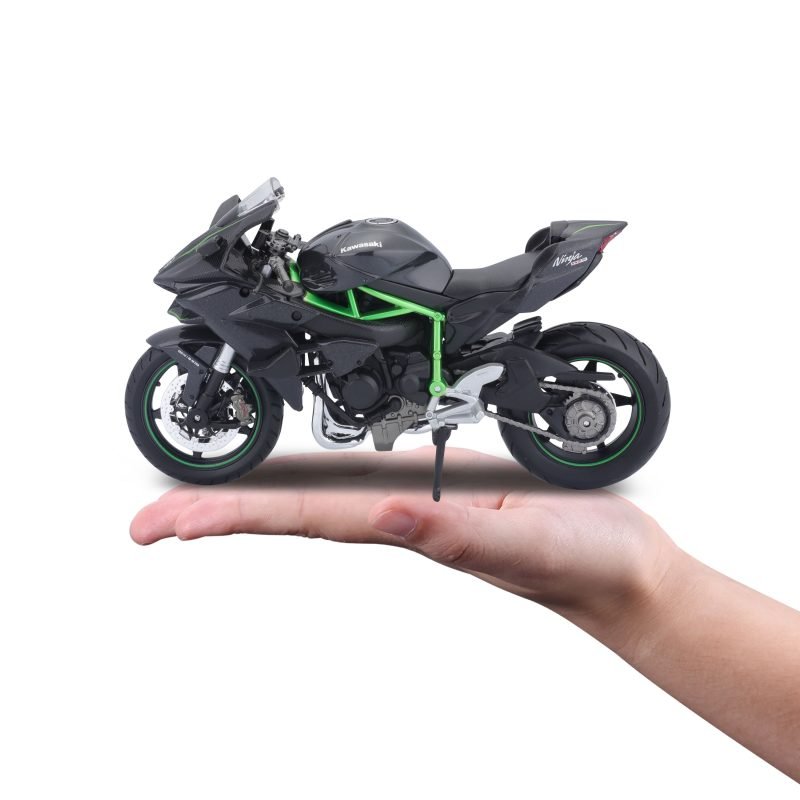 Moto Kawasaki Ninja H2r a Escala 1:12 color negro - Image 4