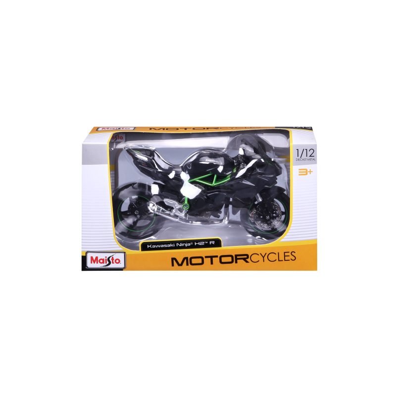 Moto Kawasaki Ninja H2r a Escala 1:12 color negro - Image 6
