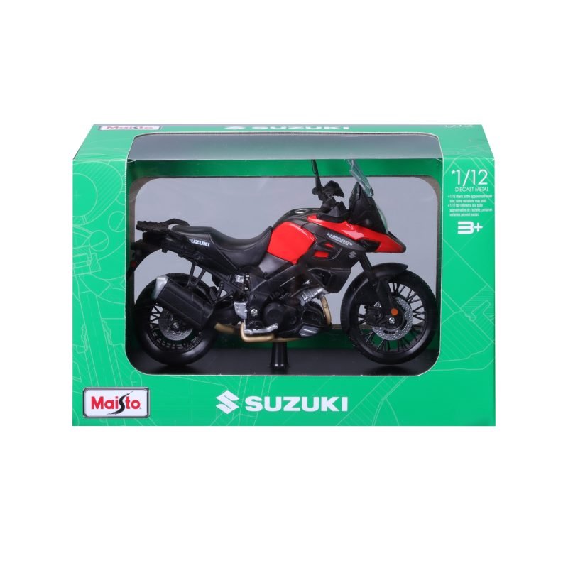 Suzuki V-Strom W/std. a Escala 1:12 color negro/rojo - Image 6
