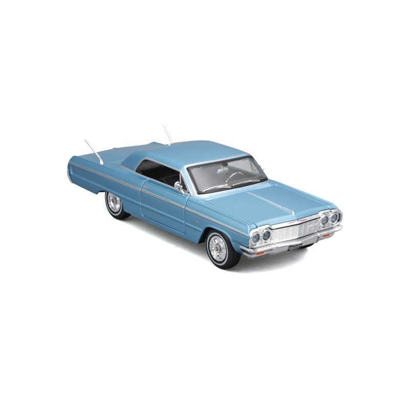 Auto Chevrolet Impala 1964 Maisto a Escala 1:24 color azul - Image 2