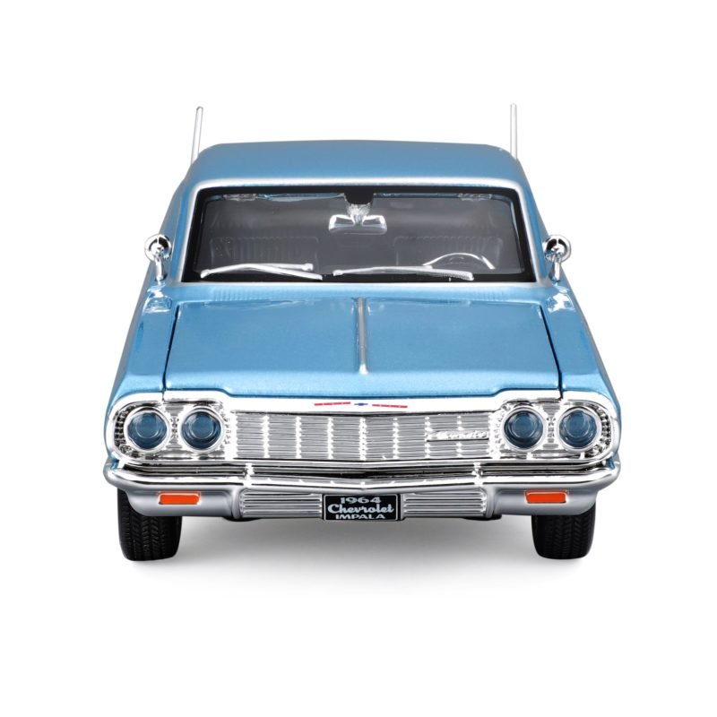 Auto Chevrolet Impala 1964 Maisto a Escala 1:24 color azul - Image 5