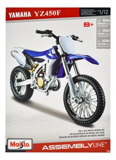 Maisto Motocicleta Assemblyline Yamaha Yzf450f A Escala 1:12_0