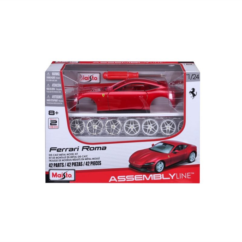 Auto Maisto Al Ferrari Roma a Escala 1:24 color rojo - Image 5