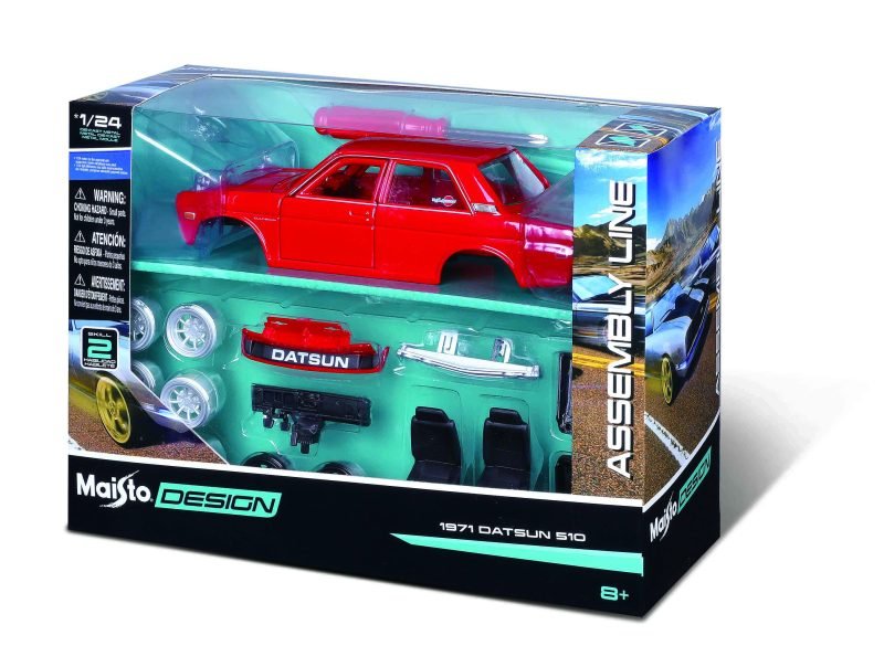 Auto Datsun 510 Assembly Line 1971 a Escala 1:24 color rojo - Image 6