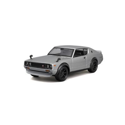Auto Nissan Skyline 2000gt-r 1973 Assembly Line a Escala 1:24 color gris silver