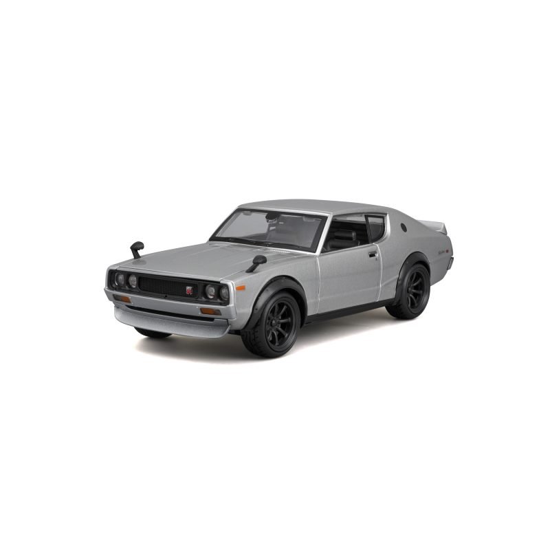 Auto Nissan Skyline 2000gt-r 1973 Assembly Line a Escala 1:24 color gris silver