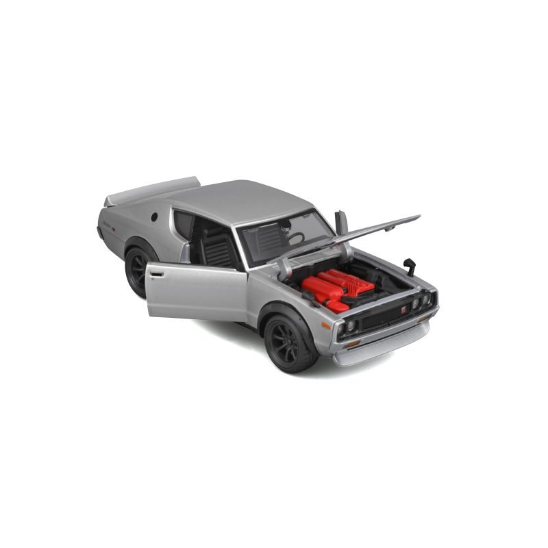 Auto Nissan Skyline 2000gt-r 1973 Assembly Line a Escala 1:24 color gris silver - Image 4