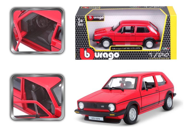 Burago Auto Volkswagen Golf Mk1 Gti (1979) A Escala 1:24_2