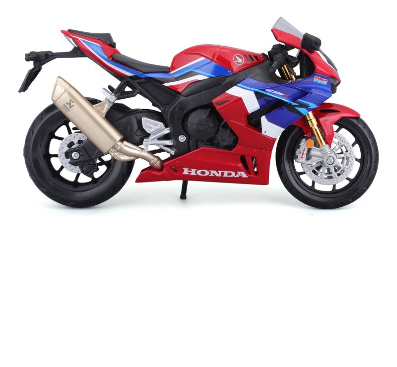 Maisto Honda Cbr 1000rr-r Fireblade: Modelo De Motocicleta Escala 1:12 Con Suspensión Y Soporte Lateral Plegable De 17 Cm, Rojo/azul (5-20099)_3