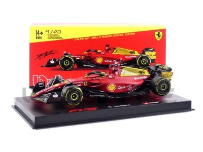 Bburago Ferrari 1:43 edición limitada Monza 75 aniversario Charles Leclerc #16 2022 f1 modelo fundido a troquel_0