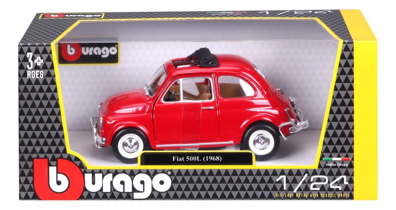 Bburago Auto Miniatura Fiat 500l (1968) A Escala 1:21_8