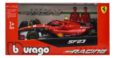 Ferrari C Sainz Formula Racing 2023 Escala 1.43 Burago Color Rojo_0