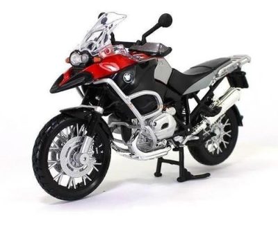 Moto Bmw R 1200 Gs A Escala 1:12 Color Negro_0