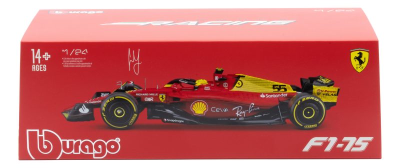 Burago Ferrari Sf-75 F1 #55 C. Sainz 2022 A Escala 1:24_6