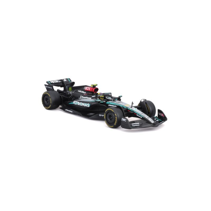 Auto Bburago F1 Race Mercedes Amg F1 W15 a Escala 1:43 con Casco - Hamilton #44 - Image 2