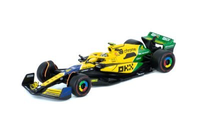 Auto Burago F1 Mclaren Mcl38 Ediciòn Monaco a Escala 1:43 con Casco - #4 Norris