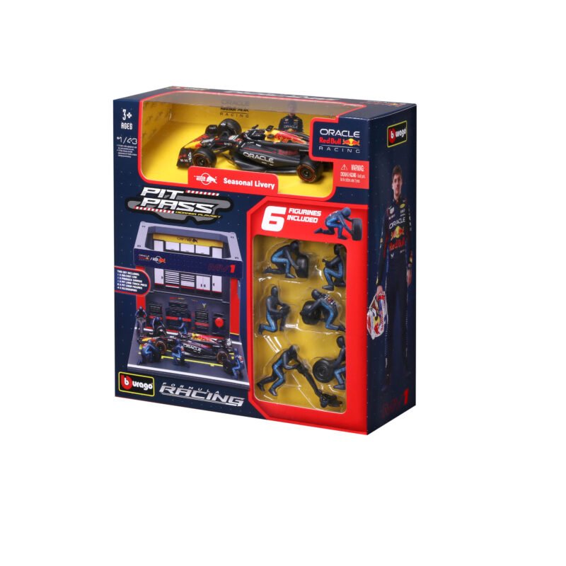 Pit Pass con Auto Race Oracle Red Bull RB20 2024 Max Verstappen #1 - Image 6