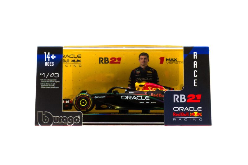 Race Oracle Red Bull RB21 2025 con casco Max Verstappen #1 - Image 6
