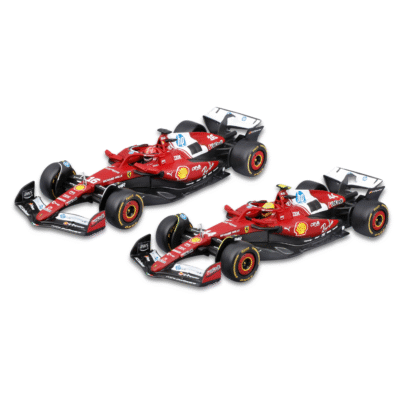 Paquete Ferrari Sf-25 2025 con casco Leclerc #16 y Hamilton #44