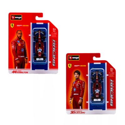 Paquete Ferrari Sf-25 2025 Leclerc #16 y Hamilton #44 a escala 1:64