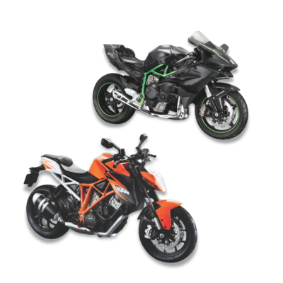 Paquete de motos KTM 1290 Super Duke R y Kawasaki Ninja H2 R a escala 1:12