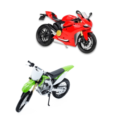 Paquete de motos Ducati 1199 Panigale y Kawasaki KX 450F a escala 1:12