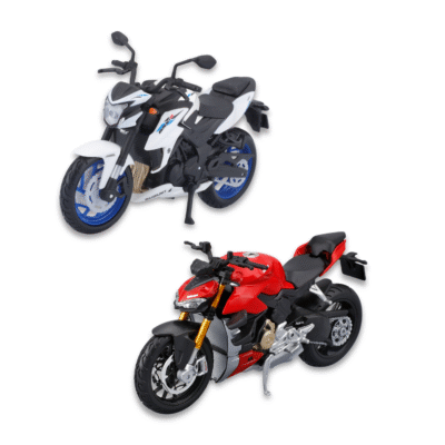 Paquete de motos Ducati Supernaked V4S y Suzuki GSX-S750 escala 1:18
