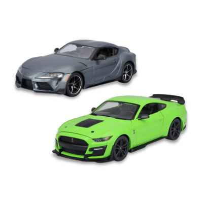 Paquete de Mustang Shelby GT500 2020 y Toyota Supra GR 2022 a escala 1:24