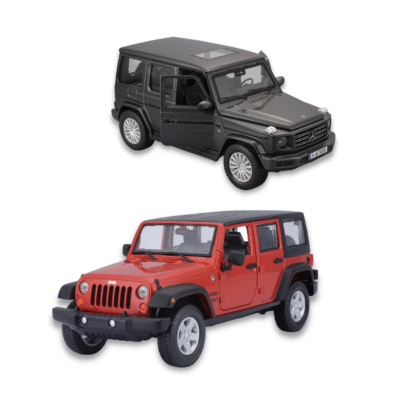 Paquete de Mercedes Benz G-Class 2019 y Jeep Wrangler Unlimited Trucks 2015 a escala 1:24