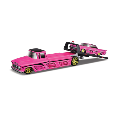 Grúa Plataforma Chevrolet 1957 con  Chevrolet Impala SS 1959 Escala 1:64