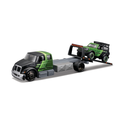 Grúa Plataforma DuraStar International con Ford Bronco 2021 Escala 1:64