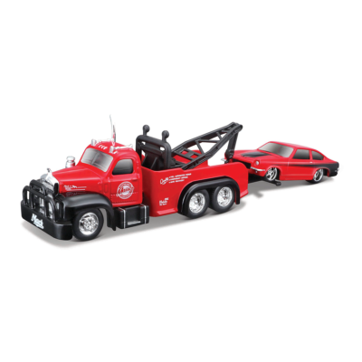 Grua Mack B-61Tow 1953 con Chevrolet Vega 1971 Escala 1:64
