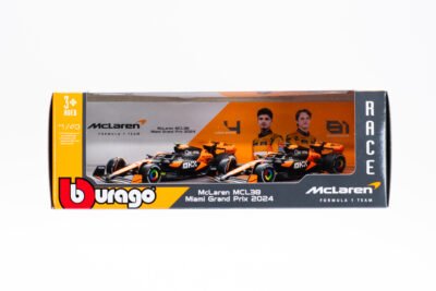 Bburago 2pack Autos F1 Mclaren Mcl38 2024 Norris#4  Piastri#81