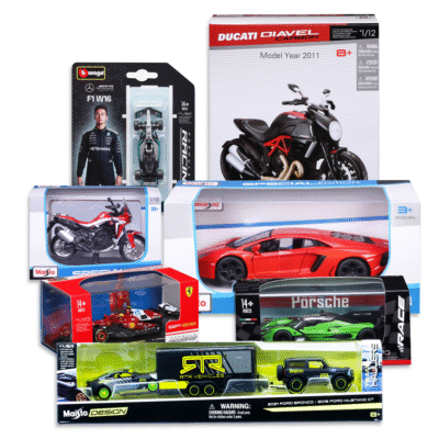 Initial Pack Set de Colección Premium de Autos y Motos Multi-Escala